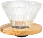 Dripper do kawy Hario Olive Wood V60-02 Szklany (4977642736696)