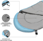 Śpiwór Nils Camp NC2008 kempingowy Rozm. M Niebiesko-szary (5907695546453) - obraz 3