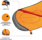 Śpiwór Nils Camp NC2008 kempingowy Rozm. L Szaro-pomarańczowy (5907695546460) - obraz 3