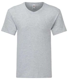 Футболка Fruit of the Loom Iconic 150 V Neck T-Shirt S Серый (061442094S)