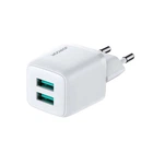 Адаптер - блок питания сетевой JOYROOM Mini dual port smart fast charge L-2A121 2 порта блок питания белый