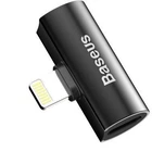 Адаптер Baseus iP Dual iP Female Audio Adapter L46, Black (CAL46-01) 4772507