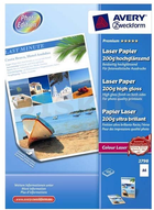 Papier fotograficzny Avery Zweckform Laser Papier Premium Błyszczący A4 200 g/m² 100 arkuszy (4004182026021) - obraz 1