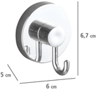 Wieszaki na przyssawki Wenko Vacuum-Loc srebrne 2 szt (4008838209004) - obraz 5