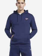 Bluza z kapturem męska ocieplana Reebok Identity Small Logo Fleece Hoodie 100202877 S Granatowa (1200143505953) - obraz 1