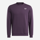 Світшот на флісі утеплений чоловічий Reebok Identity Small Logo Fleece Crew 100205952 S Сливовий (1200143855614) - зображення 1