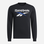 Світшот на флісі утеплений чоловічий Reebok Identity Big Logo Fleece Crew 100206935 M Чорний (1200143880395)