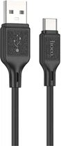 Кабель Hoco X90 Cool silicone charging data cable for Type-C Black (6931474788443)