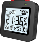 Настільний годинник-будильник Meteo Zp34 з системою Dcf і бездротовим датчиком для вимірювання зовнішньої температури (5907265019882) - зображення 3