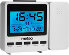 Проекційний годинник - будильник Meteo Zp9 з системою Dcf і вимірюванням внутрішньої температури Сріблястий (5907265010100) - зображення 2