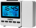 Проекційний годинник - будильник Meteo Zp9 з системою Dcf і вимірюванням внутрішньої температури Сріблястий (5907265010100) - зображення 3