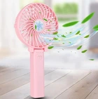 Портативный мини вентилятор ручной аккумуляторный mini fan розовый