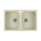 Мойка для кухни PLATINUM гранитная 7648W TWIN 760x480мм прямоугольная врезная без сифона на две чаши бежевая PLS-A24930
