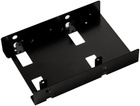 Adapter ramy Silverstone SPD08B dla HDD/SSD z 3.5" do 2x 2.5" Black (SST-SDP08B) - obraz 1