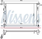 Радіатор охолодження двигуна HYUNDAI i30, KIA PRO, NISSENS (66674)