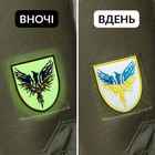 Набір шевронів 2 шт, світяться у темряві з липучкою Птах Фенікс 8х9,5 см, вишитий патч 4784290 - зображення 7