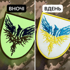 Набір шевронів 2 шт, світяться у темряві з липучкою Птах Фенікс 8х9,5 см, вишитий патч 4784290 - зображення 8