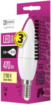 Żarówka LED Emos Lighting 5W 2700K 220-240V E14 Ciepły biały Świeczka (8592920045107) - obraz 1