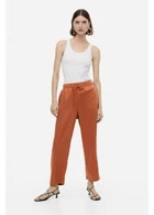Брюки H&M S Терракотовый 1147899_шнур.пояс на рез_07