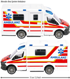 Машинка Majorette Ambulans Mercedes-Benz Sprinter Білий (3467452068120) - зображення 6