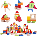 Дерев'яний конструктор Classic World Wooden Blocks 100 деталей (6927049000041) - зображення 6