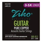 Струны Ziko DR-011 Pure Copper 11-50 Custom Light