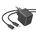 СЗУ HOCO CS13A Ocean single port PD20W charger set(C to iP) Black