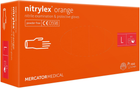 Рукавички нітрилові Mercator Medical Nitrylex Orange L Помаранчеві 100 шт (00-00000261)