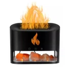 Увлажнитель воздуха - ночник Docsal Flame 3в1 Aroma Diffuser, ночник солевой/аромадиффузор (1010636-Black)
