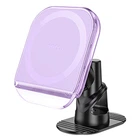 Автотримач Hoco H43 Crystal ring magnetic (center console) Фіолетовий