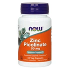 Мінерали Now Foods Цинк Picolinate Zinc Picolinate 50 мг 60 капсул вегетаріанських