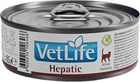 Влажный корм для кошек Farmina Vet Life Hepatic при хронической печеночной недостаточности 85 г