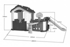 Dom zabaw Ramiz 5 w 1 ze zjeżdżalnią i akcesoriami Niebieski (5903864942743) - obraz 3