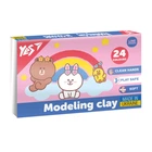 Пластилін 24 кольори 480г "Line Friends" YES (540683)