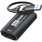 2в1 зовнішня карта відеозахоплення з HDMI на Type-C та USB-A інтерфейси Addap VCC-06, для запису, стримінгу та оцифрування відео, 4K