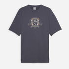 T-shirt męski bawełniany Puma Classics Family Legacy 63091569 S Szara (4067982703936) - obraz 1