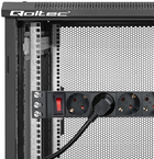 Подовжувач до серверної шафи RACK 10" Qoltec 1.8 м 4 розетки SCHUKO чорний (5901878546032) - зображення 2