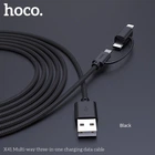 Кабель Hoco Combo Lightning / Micro USB / Type-C Multi-Way X41 |1m, 2.4A| black
