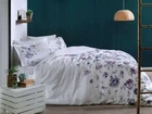 Сімейний комплект TAC Zaira Lilac Сатин 2 x 160х220 см наволочки 2 х 50х70 см
