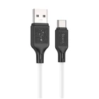 Кабель Hoco Type-C Cool silicone charging data cable X90 |1m, 3A| white