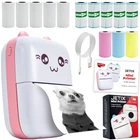 Портативний термопринтер JETIX Mini printer Pink | Дитячий принтер з великим набором термопаперу.