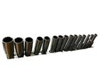 Набір головок довгих 12-гр. 1/2" 15од. 8-19, 21, 22, 24мм (на планці) TOPTUL GAAQ1606U-12
