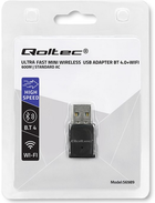 Wi-Fi адаптер Qoltec Ultra Fast Mini Wireless USB Wi-Fi/Bluetooth Black (5901878569895) - зображення 7