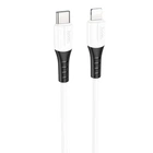 Кабель Hoco Type-C to lightning silicone charging data cable X82 |1m, 20W/3A| white