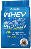 Протеїн Sporter Whey 100% Protein 1 кг Шоколад (lactose free) (4820249721865)