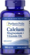 Кальцій магній вітамін Д3 Puritan's Pride Calcium Magnesium Vitamin D3 120 капс