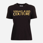 Футболка бавовняна жіноча Versace Jeans Couture vjc76haht04cj00tg89 L Чорна (8052019581317) - зображення 2