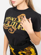 Koszulka damska bawełniana Versace Jeans Couture vjc76hahg00cj00gg89 S Czarna (8052019551778) - obraz 4