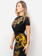 Koszulka damska bawełniana Versace Jeans Couture vjc76hahg00cj00gg89 M Czarna (8052019591057) - obraz 3