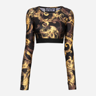 Top damski Versace Jeans Couture vjc76hah218js292g89 40 Czarny/Żółty (8052019637069) - obraz 4